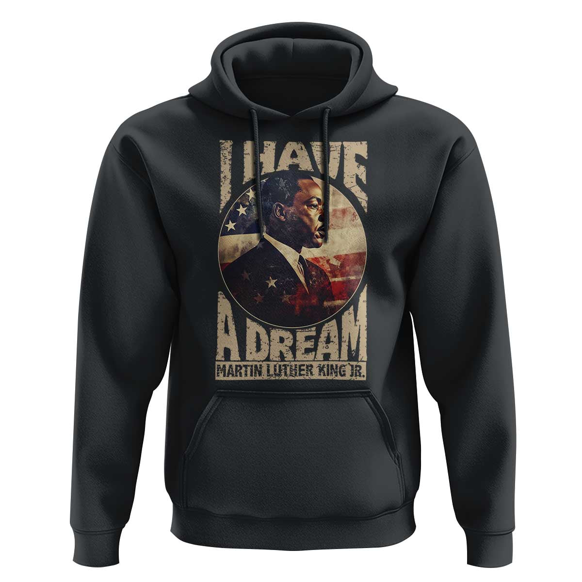 Martin Luther King Jr Hoodie I Have A Dream American Flag MLK Day Black History