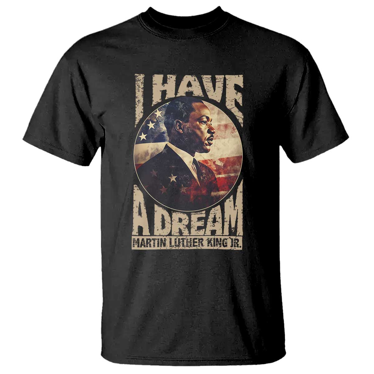 Martin Luther King Jr T Shirt I Have A Dream American Flag MLK Day Black History