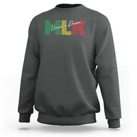 Crewneck sweatshirt in dark gray with multicolor “I Have a Dream” front graphic