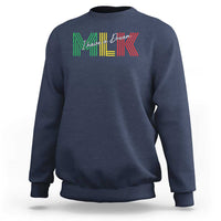 Crewneck sweatshirt in navy blue with multicolor “I Have a Dream” front graphic