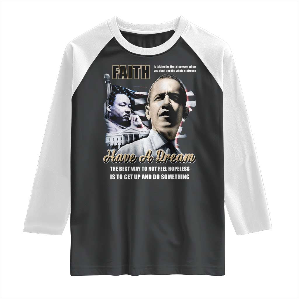 Obama MLK Martin Luther King Jr Raglan Shirt