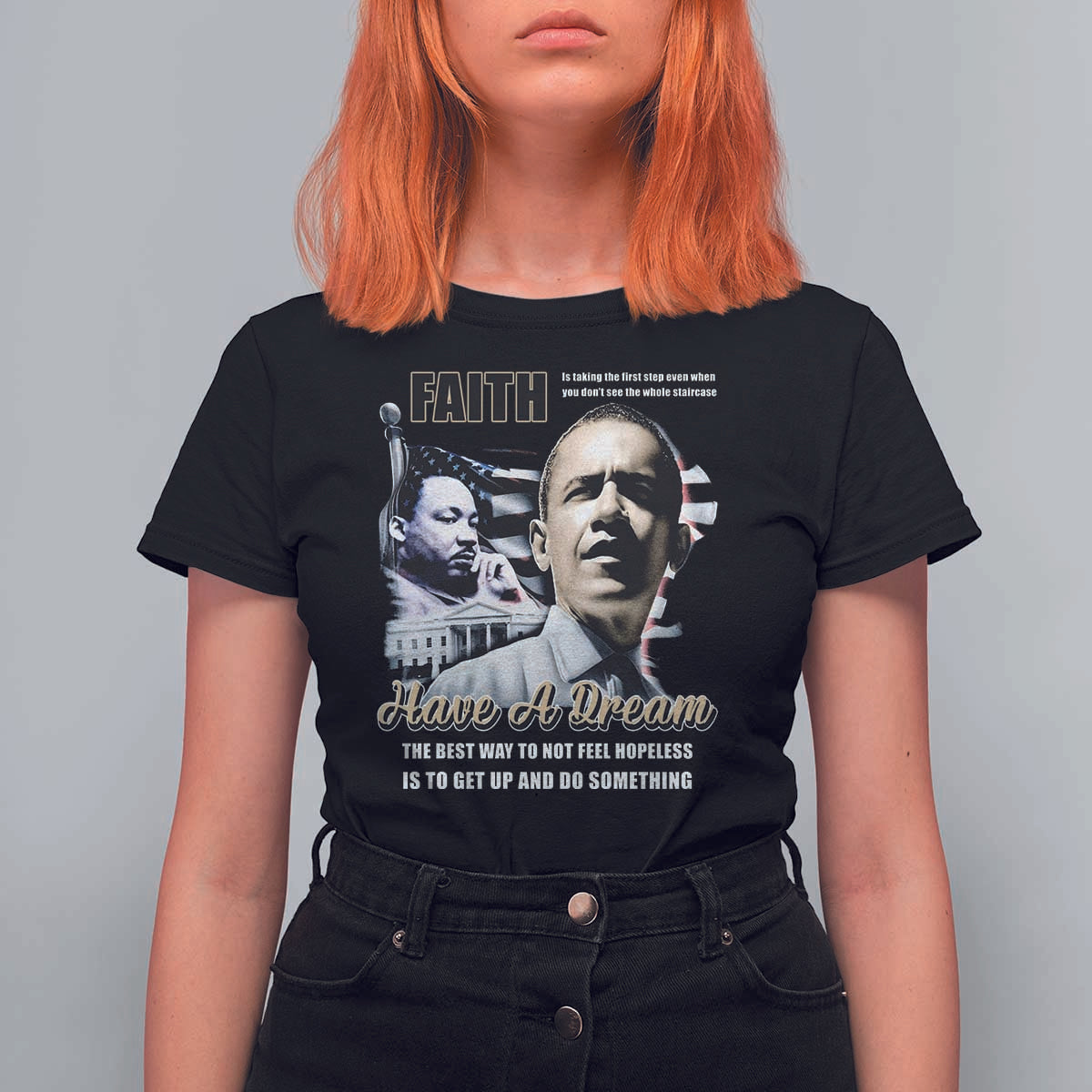 Obama MLK Martin Luther King Jr T Shirt For Women