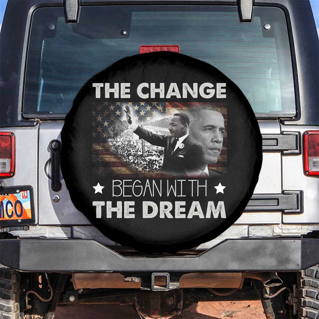 Obama MLK Spare Tire Cover The Change Began With The Dream