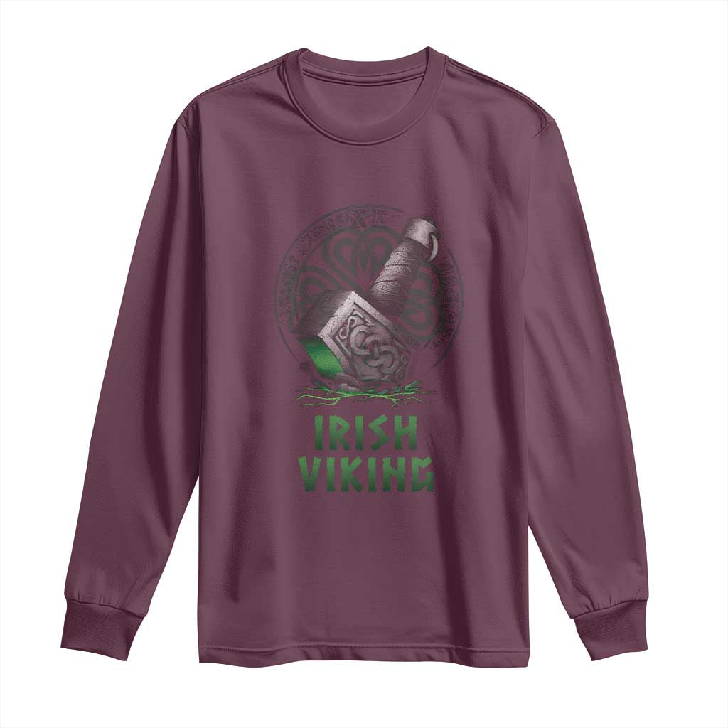 Irish Viking Long Sleeve Shirt Celtic Thor Mjolnir
