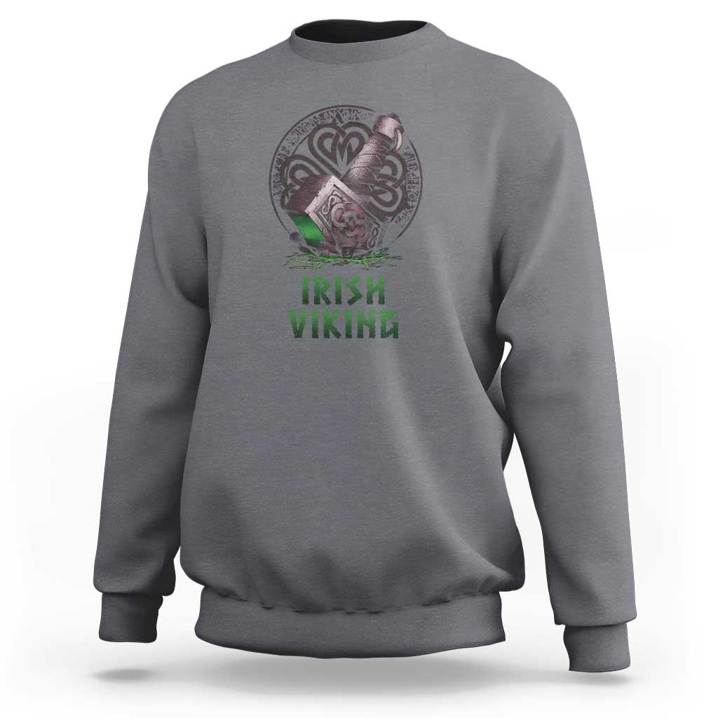 Irish Viking Sweatshirt Celtic Thor Mjolnir
