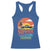 Summer Vacation Loading Retro Beach Sunset Racerback Tank Top