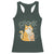 Funny Fat Cat Racerback Tank Top Chonk Drinking Bubble Tea