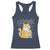 Funny Fat Cat Racerback Tank Top Chonk Drinking Bubble Tea