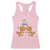 Funny Dinosaur Eat The Last Unicorn Racerback Tank Top