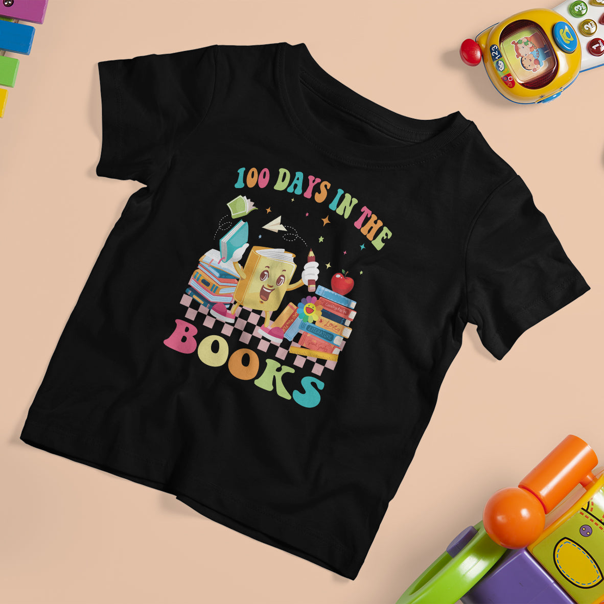 100th Day Of School T Shirt For Kid 100 Days In The Books Reading Bookworm - Wonder Print Shop