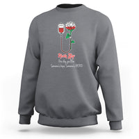 Charcoal nurse sweatshirt with front floral hope graphic and red text
