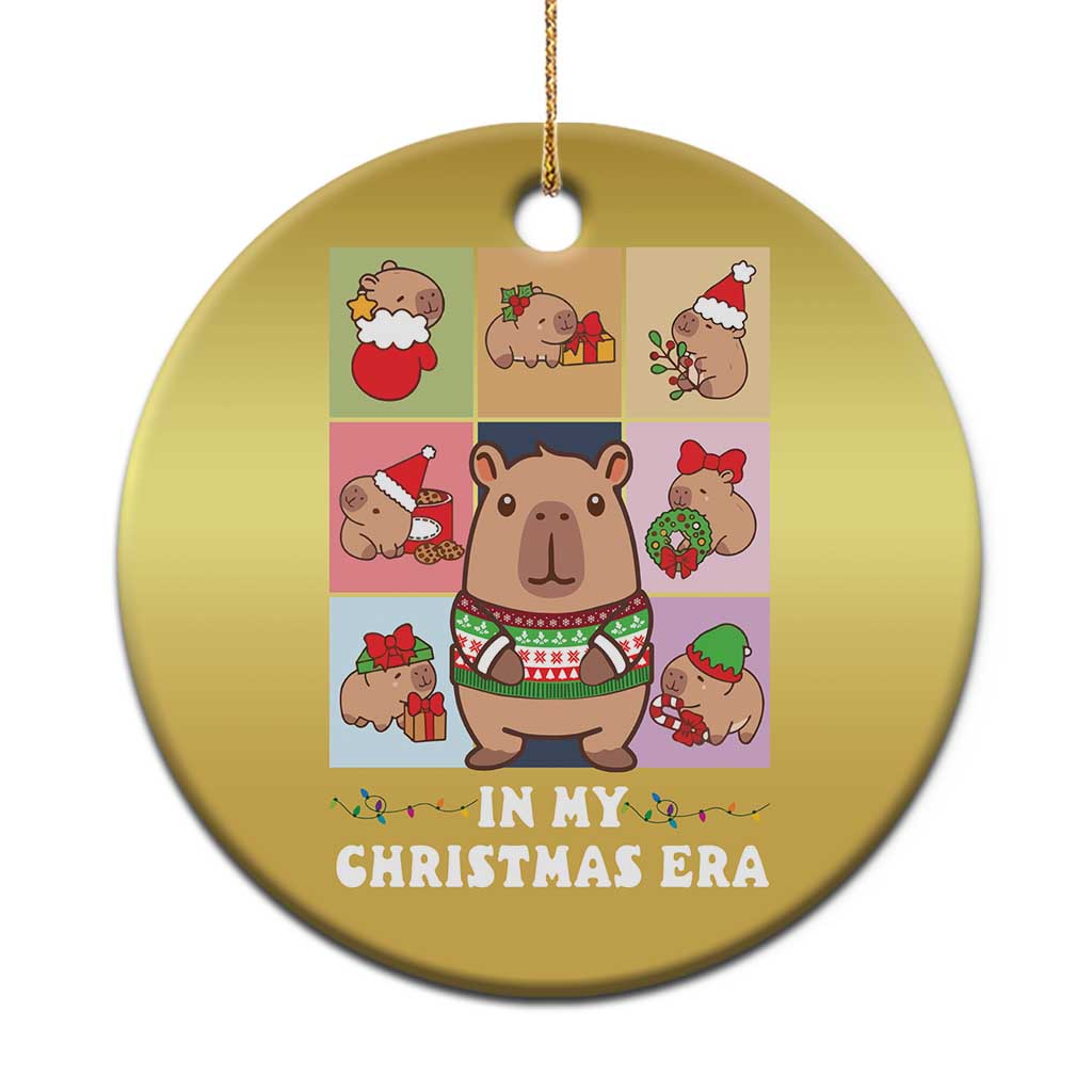 Funny Capybara Xmas Christmas Ornament In My Christmas Era - Wonder Print Shop