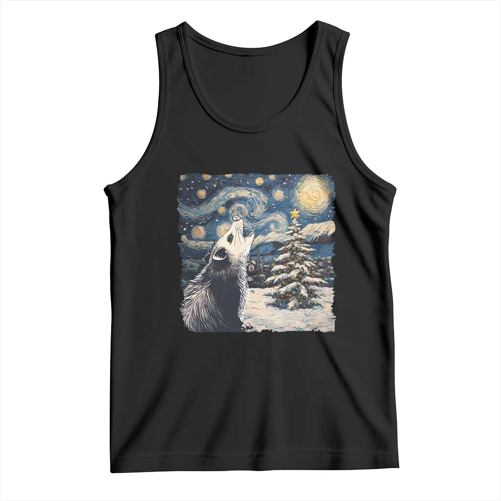 Christmas Starry Night Opossum Tank Top