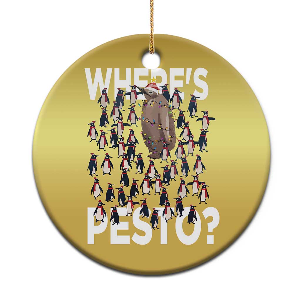 Funny Xmas Wheres Pesto Christmas Ornament - Wonder Print Shop