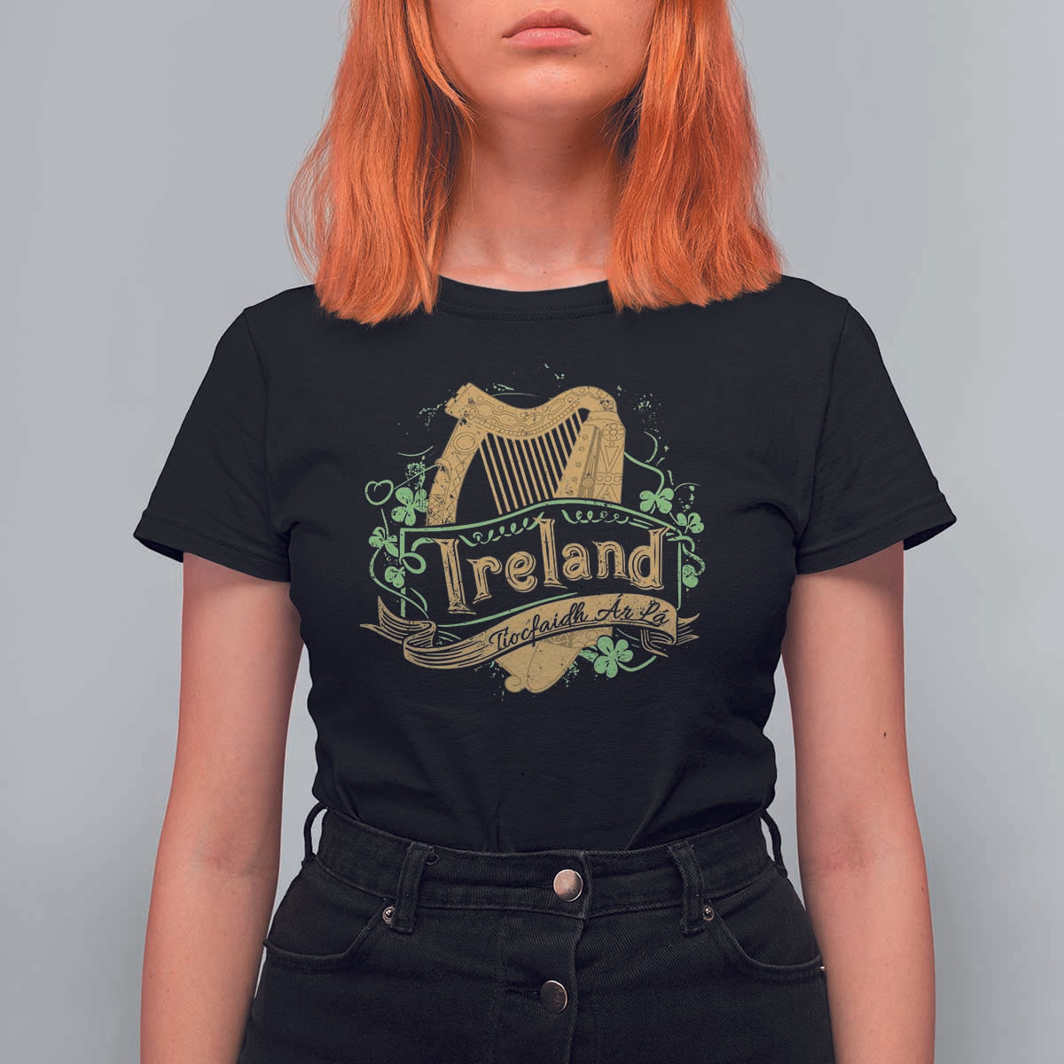 Irish Brigade T Shirt For Women Tiocfaidh Ár Lá Coat Of Arms Kingdom Ireland - Wonder Print Shop