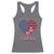 Patriotic Racerback Tank Top My Heart Beats For America Valentine's Day