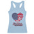 Patriotic Racerback Tank Top My Heart Beats For America Valentine's Day