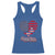 Patriotic Racerback Tank Top My Heart Beats For America Valentine's Day