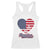 Patriotic Racerback Tank Top My Heart Beats For America Valentine's Day