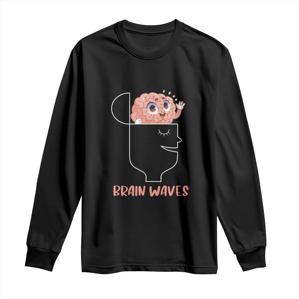 Funny Neuroscience Brain Waves Long Sleeve Shirt