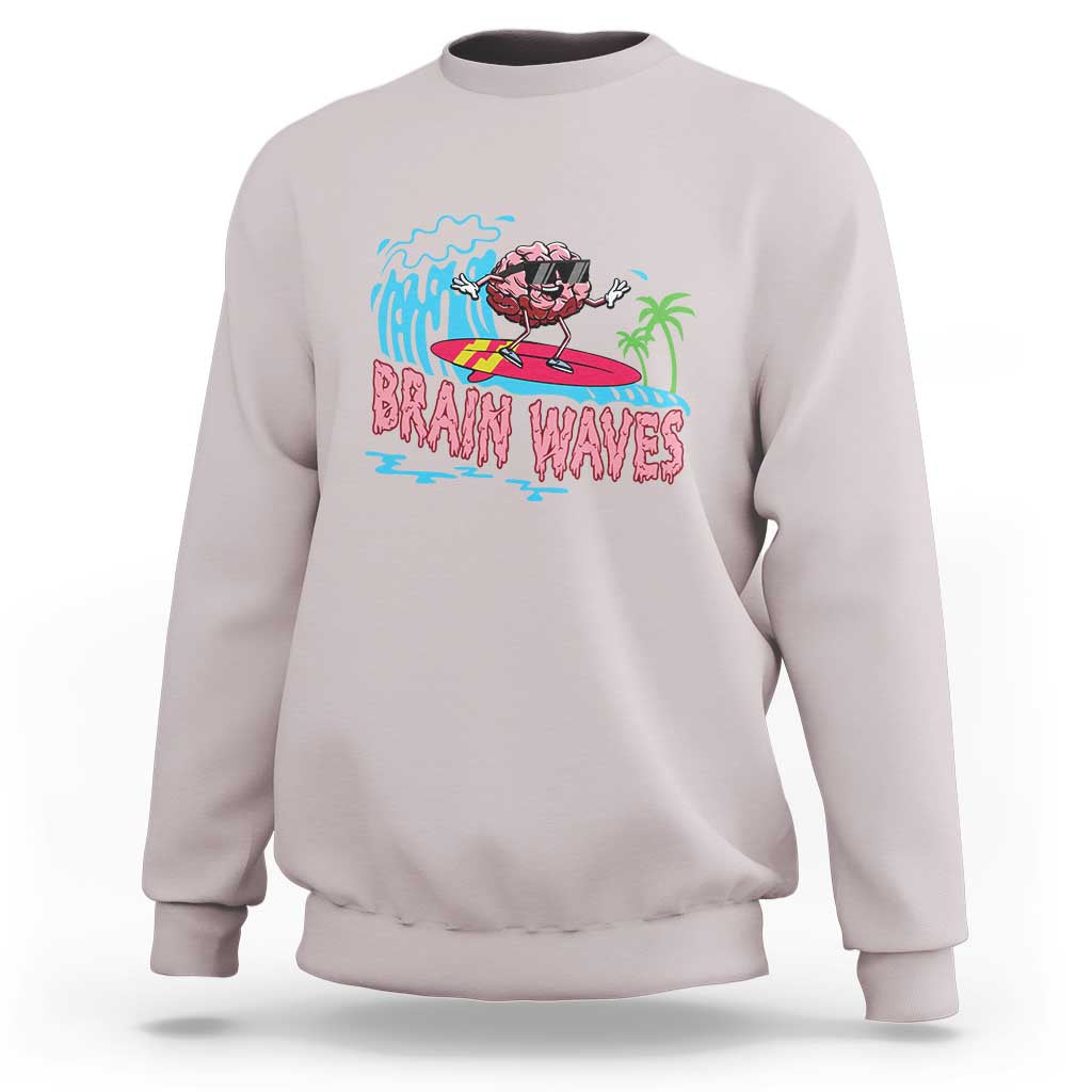 Funny Brain Waves Neuroscience Sweatshirt