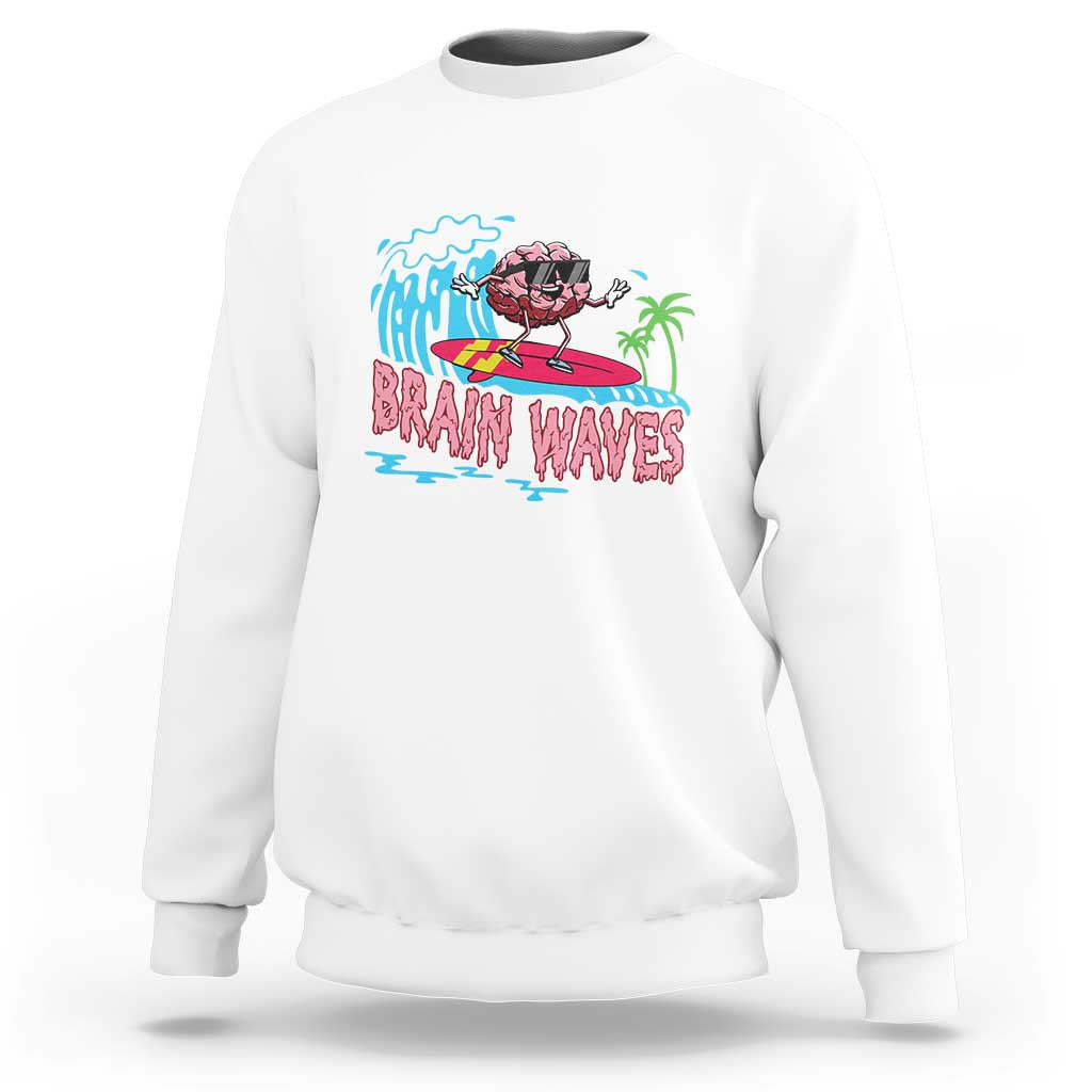 Funny Brain Waves Neuroscience Sweatshirt