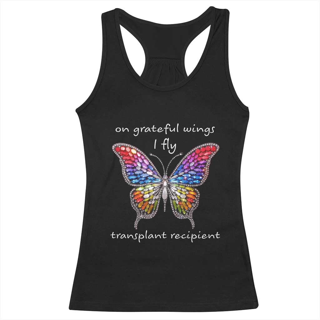 Transplant Recipient Racerback Tank Top On Grateful Wings I Fly