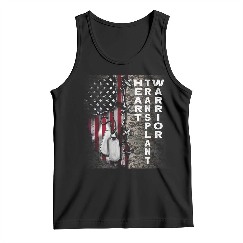 Heart Transplant Warrior Tank Top Surgery Survivor American Flag