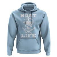Boat Life Hoodie Funny Skull Anchor