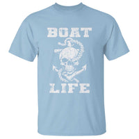 Boat Life T Shirt Funny Skull Anchor