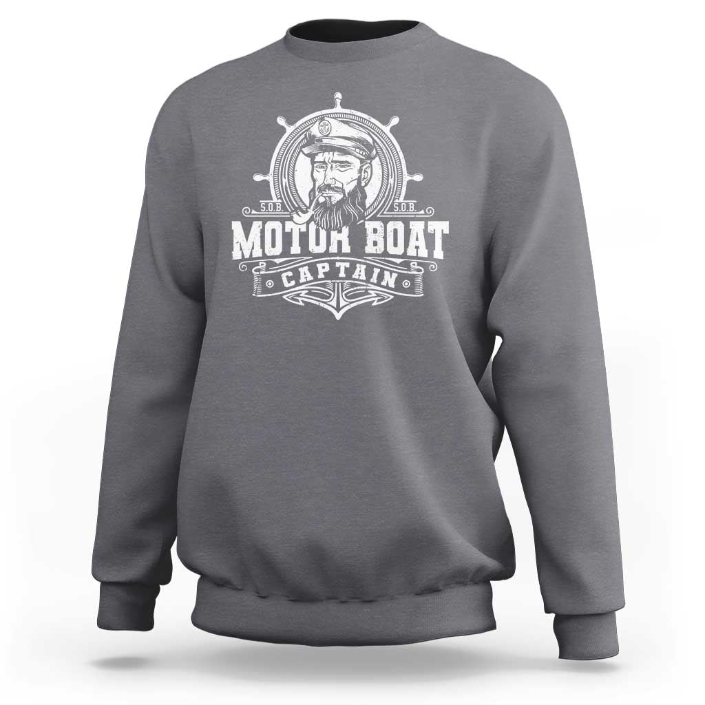 Vintage Motor Boat Captain Sweatshirt