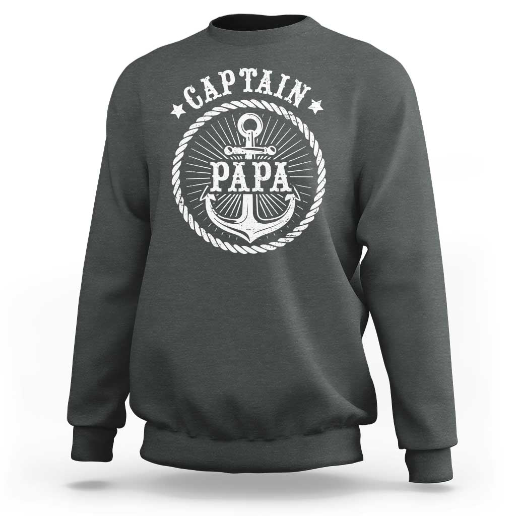Captain Papa Sweatshirt Lake Sailor Boating