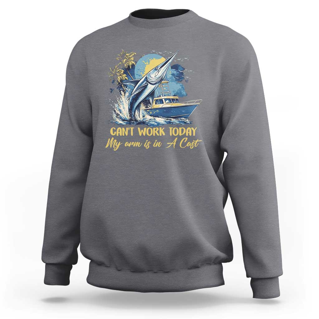 Fishing Boat Sweatshirt Fish More Worry Less