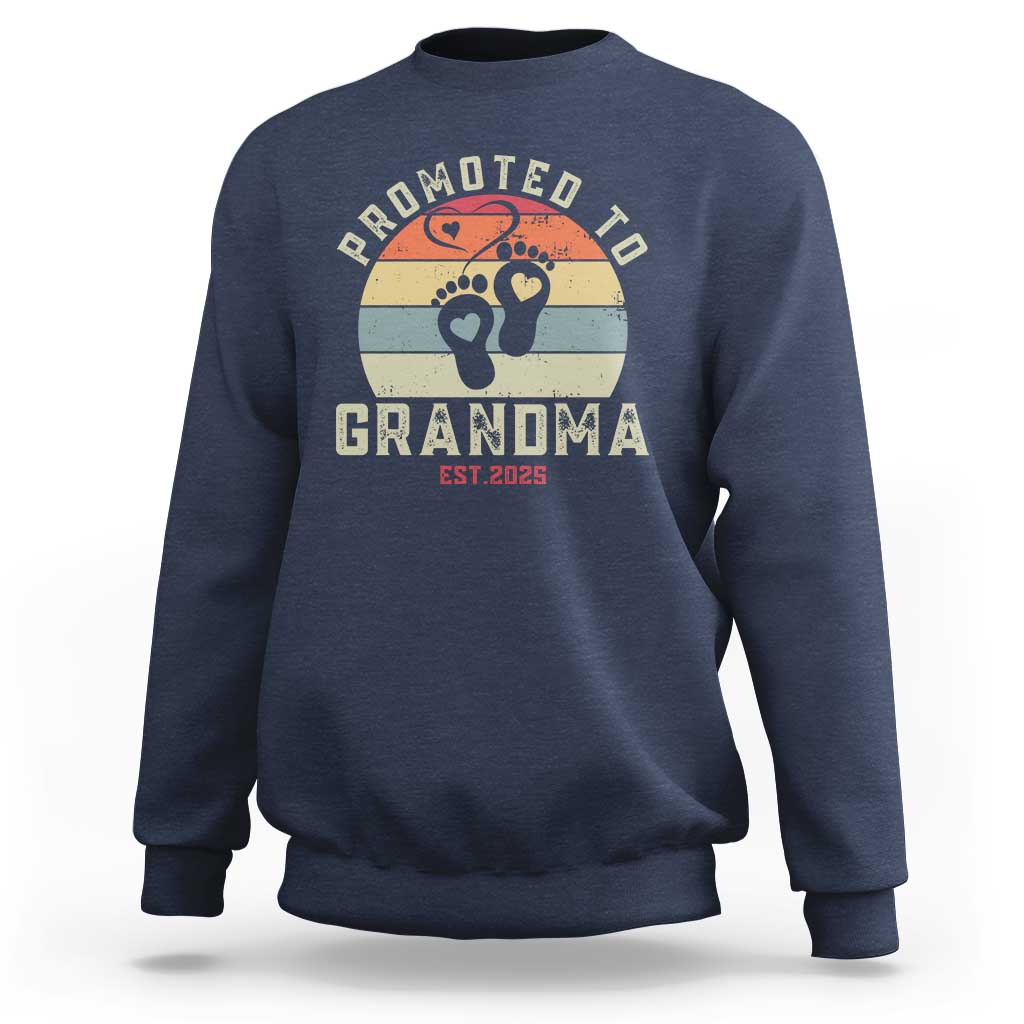Retro Promoted To Grandma est 2025 Sweatshirt