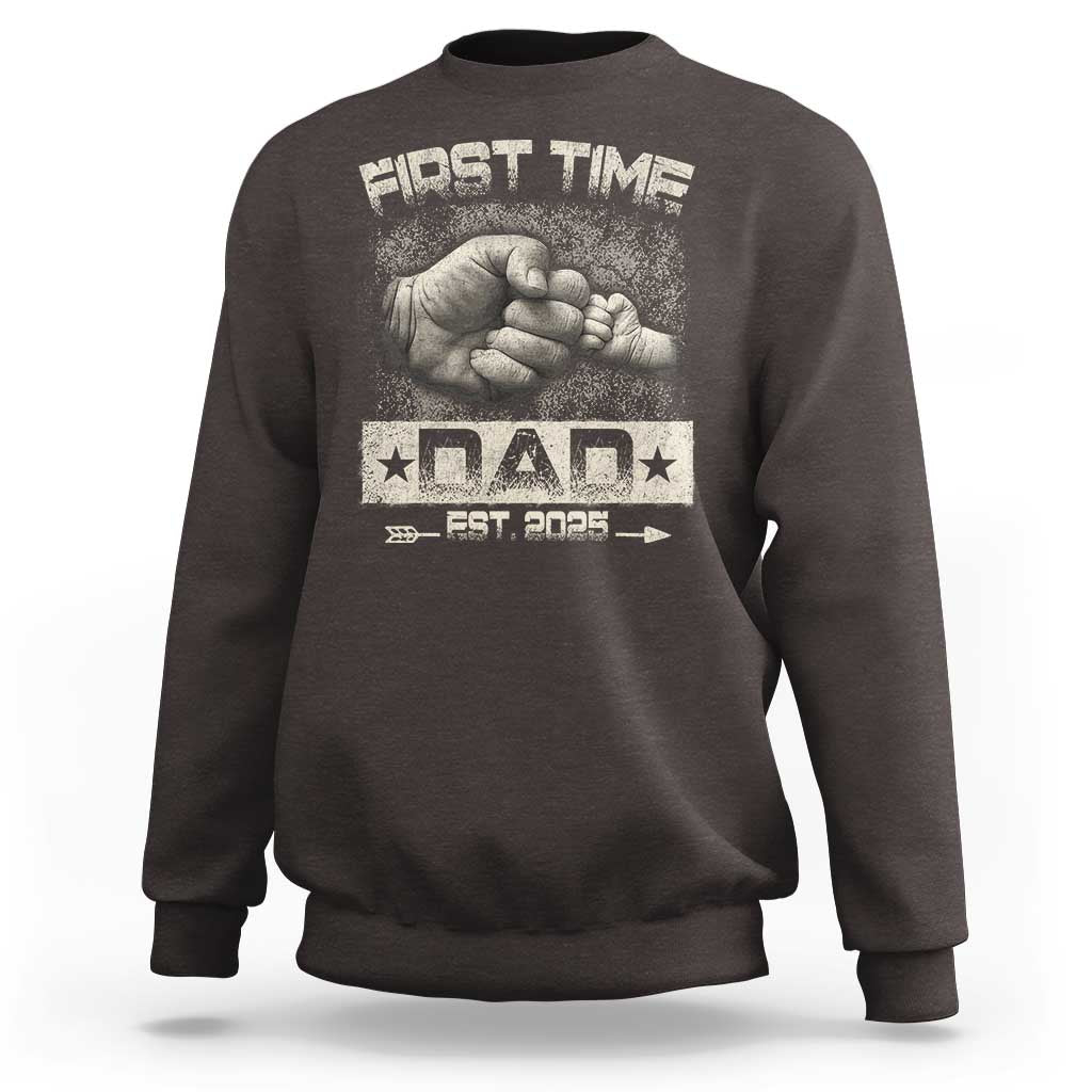 First Time Dad Est 2025 Sweatshirt