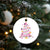 Christmas Breast Cancer Christmas Ornament Pink Ribbon Xmas Tree - Wonder Print Shop