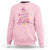 Christmas Breast Cancer Sweatshirt Pink Ribbon Xmas Tree - Wonder Print Shop