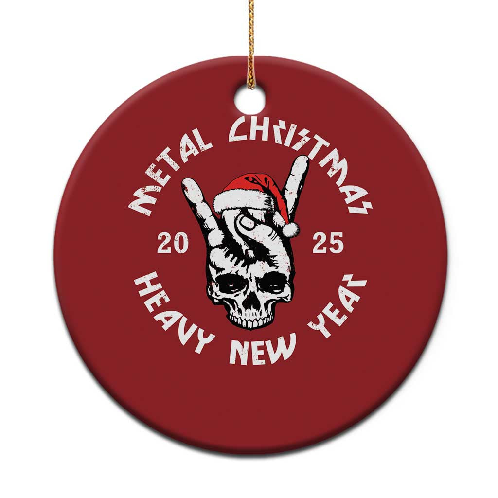 Funny Heavy Metal Christmas Ornament Metal Christmas Heavy New Year Rock Hand Sign - Wonder Print Shop