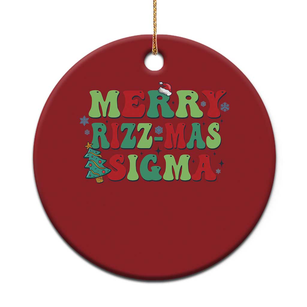 Merry Rizz Mas Sigmas Christmas Ornament - Wonder Print Shop