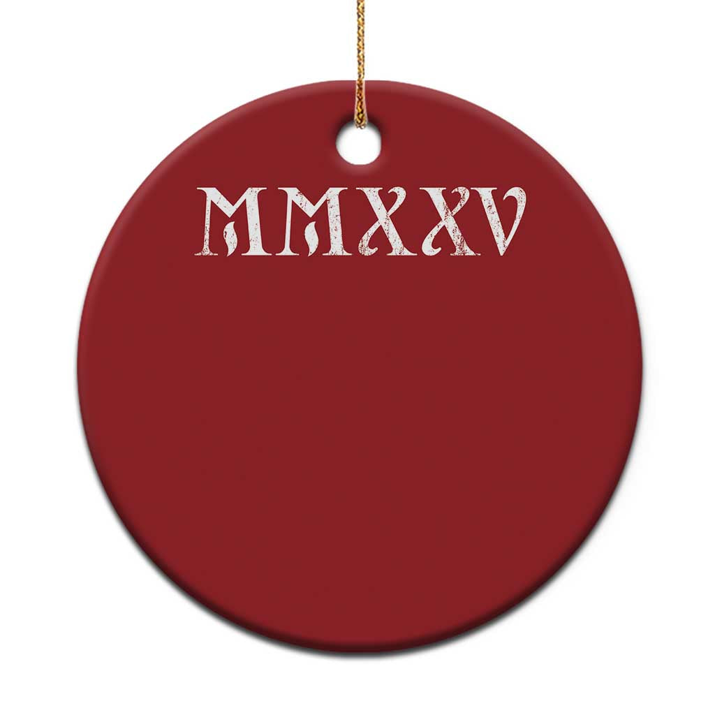 Happy New Year 2025 Christmas Ornament MMXXV Roman Numerals - Wonder Print Shop