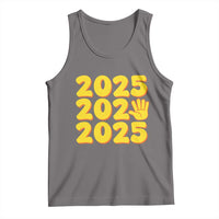 Dark gray tank top with stacked 2025 graphic and waving paw icon