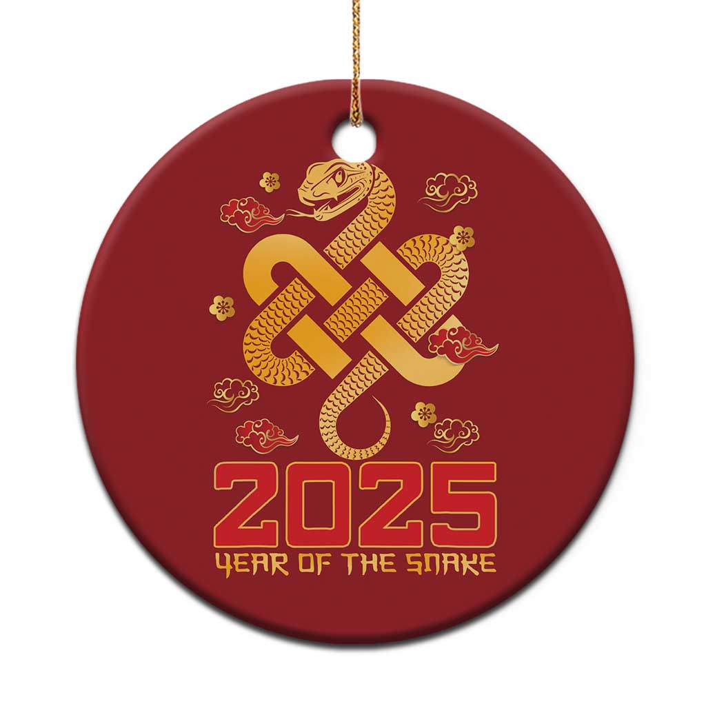 Year Of The Snake 2025 Christmas Ornament Lunar New Year Chinese Traditional - Wonder Print Shop