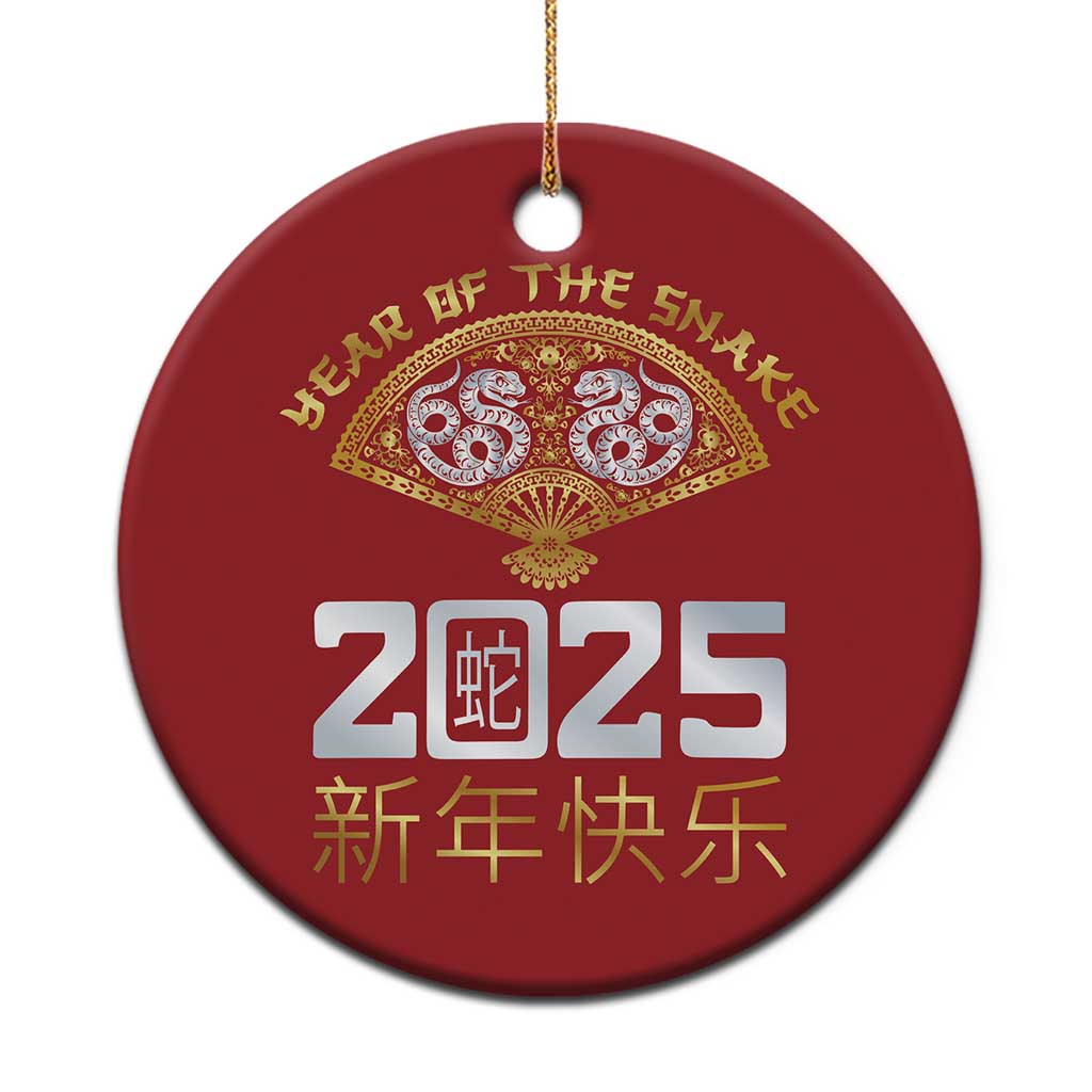 Year Of The Snake 2025 Christmas Ornament Happy New Year Chinese China - Wonder Print Shop