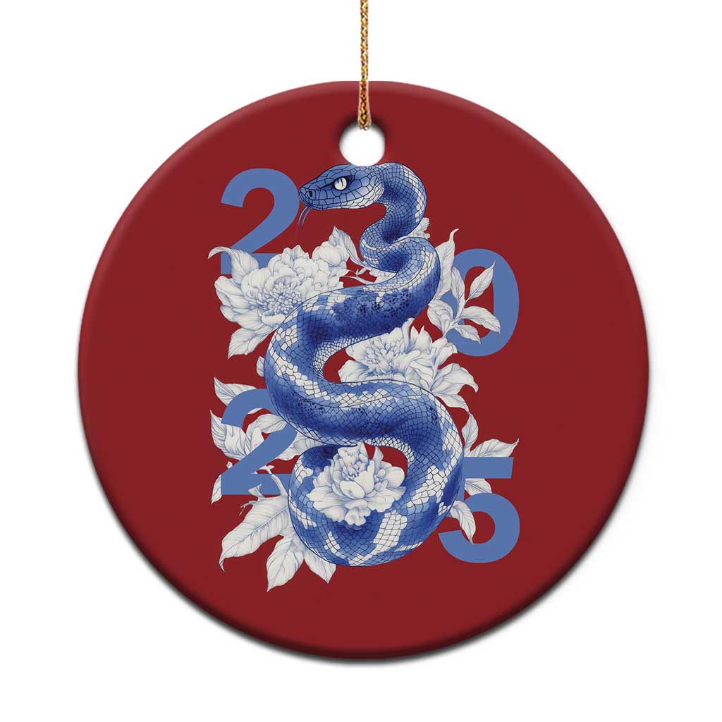 Year Of The Snake 2025 Christmas Ornament Chinese New Year Blue Snake - Wonder Print Shop