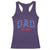 Dad Est 2025 Racerback Tank Top Patriotic America Flag New Father