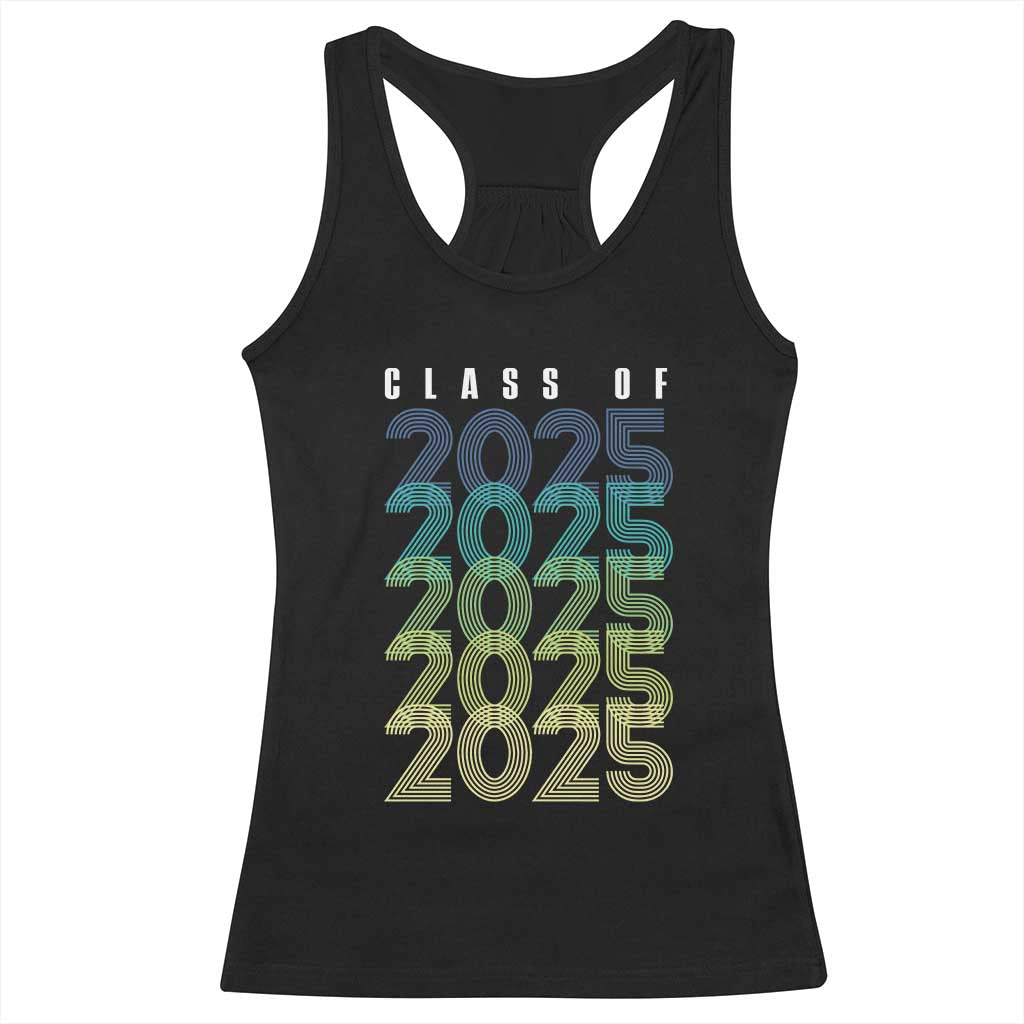 Graduation Racerback Tank Top Class Of 2025 Retro