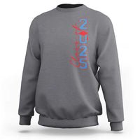 Charcoal crewneck sweatshirt with red Class of 2025 graduation graphic on chest