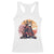 Japanese Samurai Cat Racerback Tank Top Floral Warrior Geisha Woman Tokyo Anime