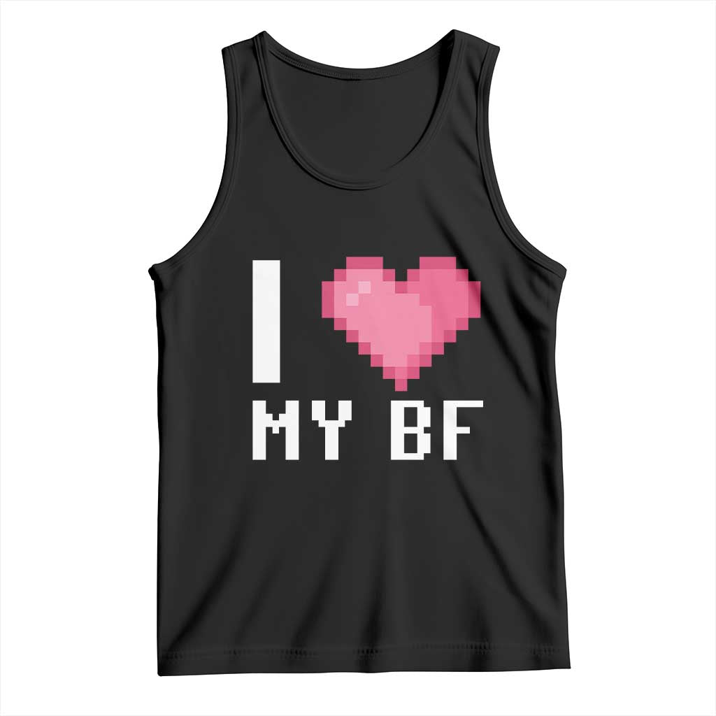 Funny Girlfriend Tank Top I Love My BF Boyfriend Valentines