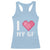 Funny Boyfriend Racerback Tank Top I Love My GF Girlfriend Valentines